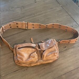 Free People GUC Tan Leather Belt Bag